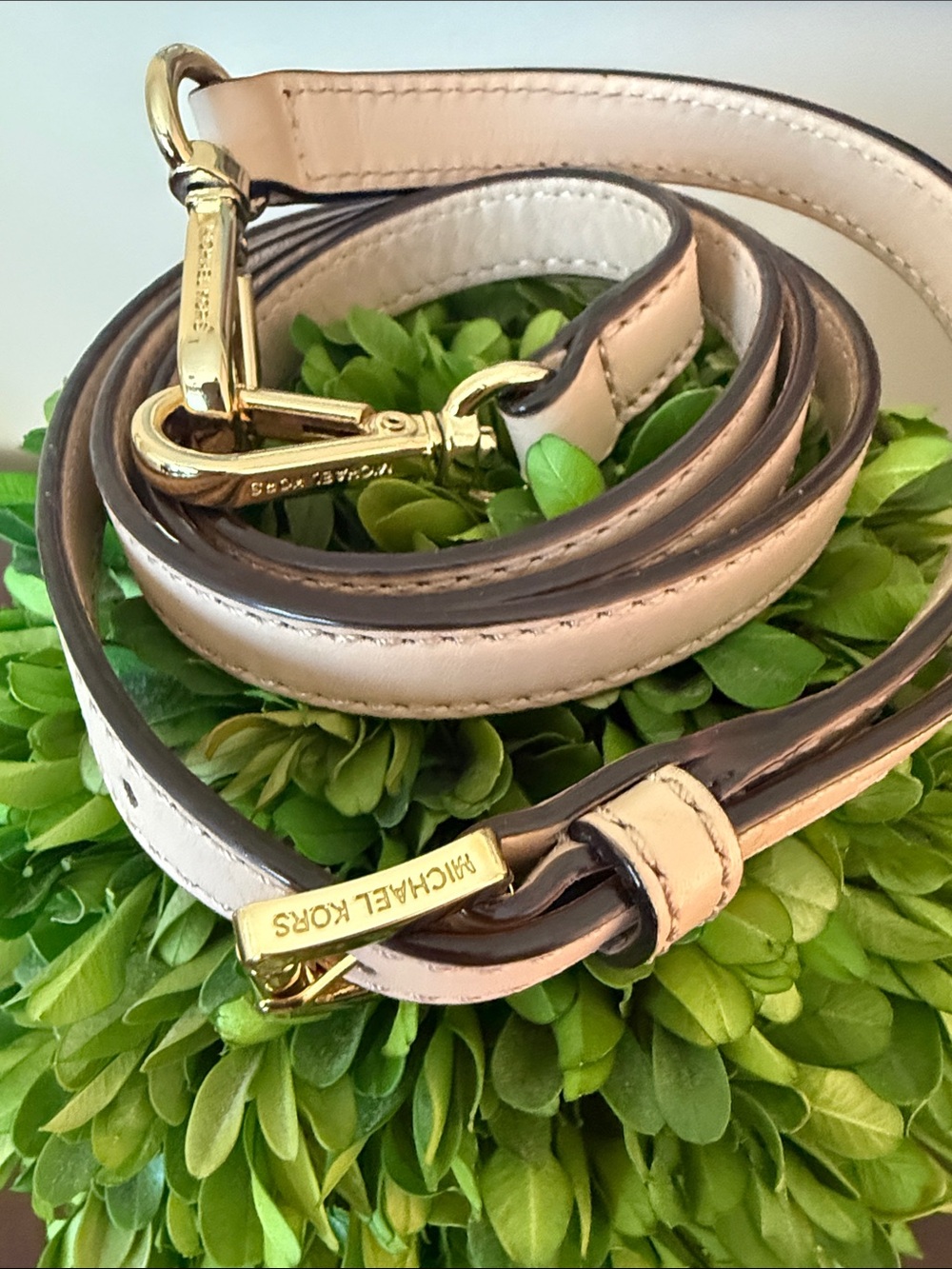 MICHAEL KORS NUDE & GOLD-TONE LEATHER CROSSBODY REPLACEMENT STRAP 🌟EUC🌟